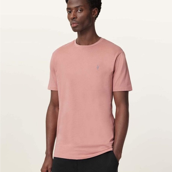 NWT AllSaints Brace Crew Neck T-Shirt in Bloom Pink Size XXL - Picture 1 of 7